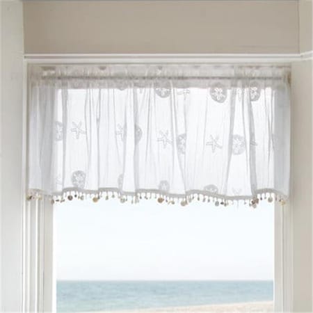 Heritage Lace Heritage Lace 7260W-4515HT 45 x 15 in. Sand Dollar Valance with Trim 7260W-4515HT